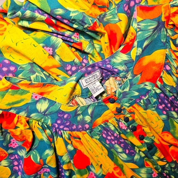 Jennifer Moore Tropical Fruit Print Dress - Picture 12 of 13